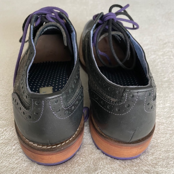 TED BAKER London Men's Black and Purple Brogues - Picture 2 of 9